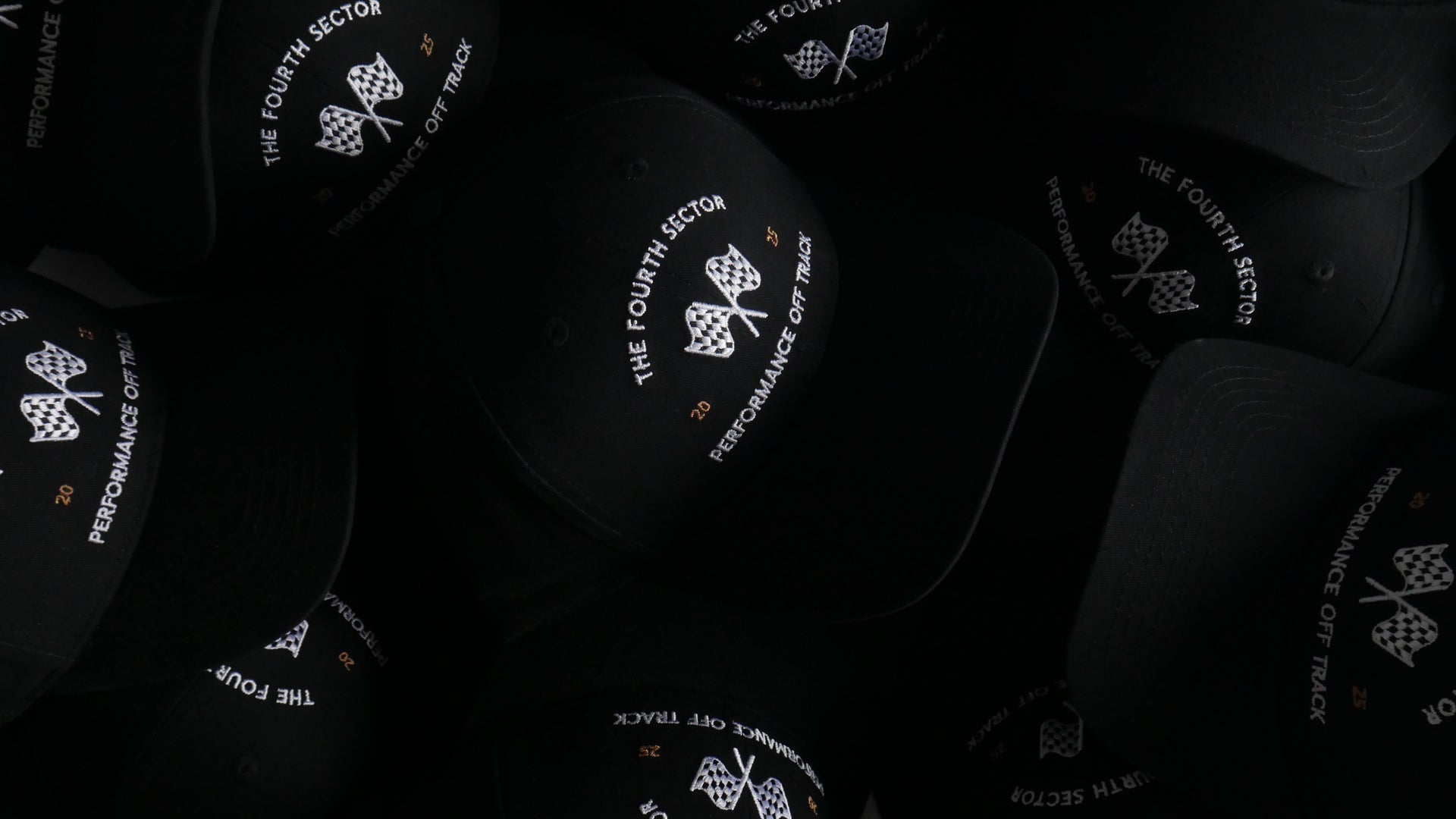 Chequered Flag Baseball Cap Black