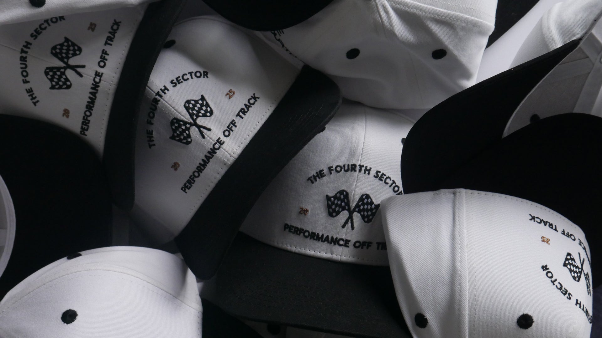 Chequered Flag Snapback White