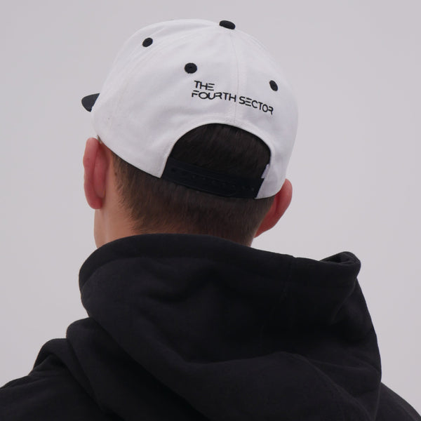Chequered Flag Snapback White